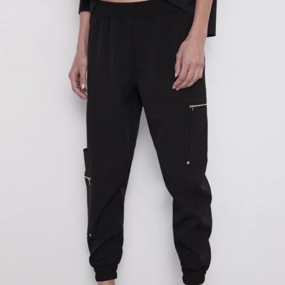 NWT ZARA JOGGERS WITH ZIPPER - Picture 2 of 5
